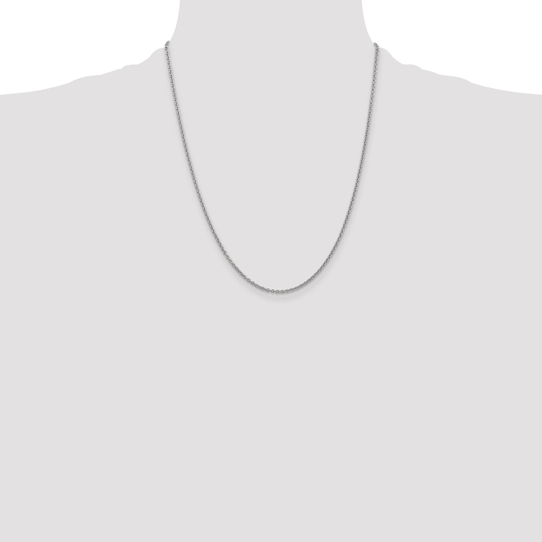 14k White Gold 1.8mm Forzantine Cable Chain