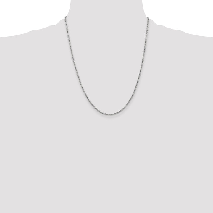 14k White Gold 1.8mm Forzantine Cable Chain