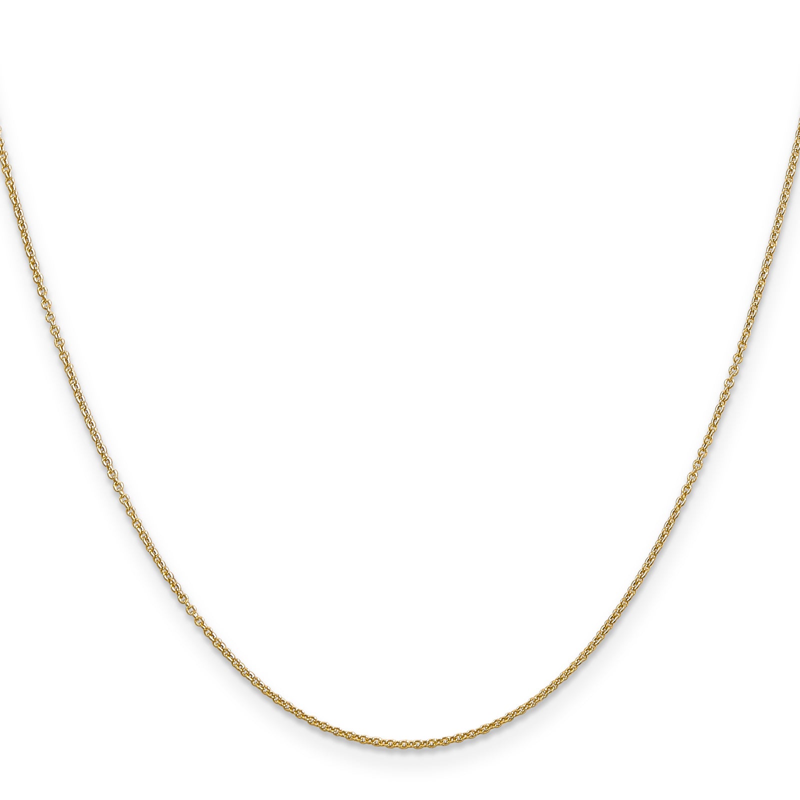 14k .9mm Cable with Spring Ring Clasp Chain