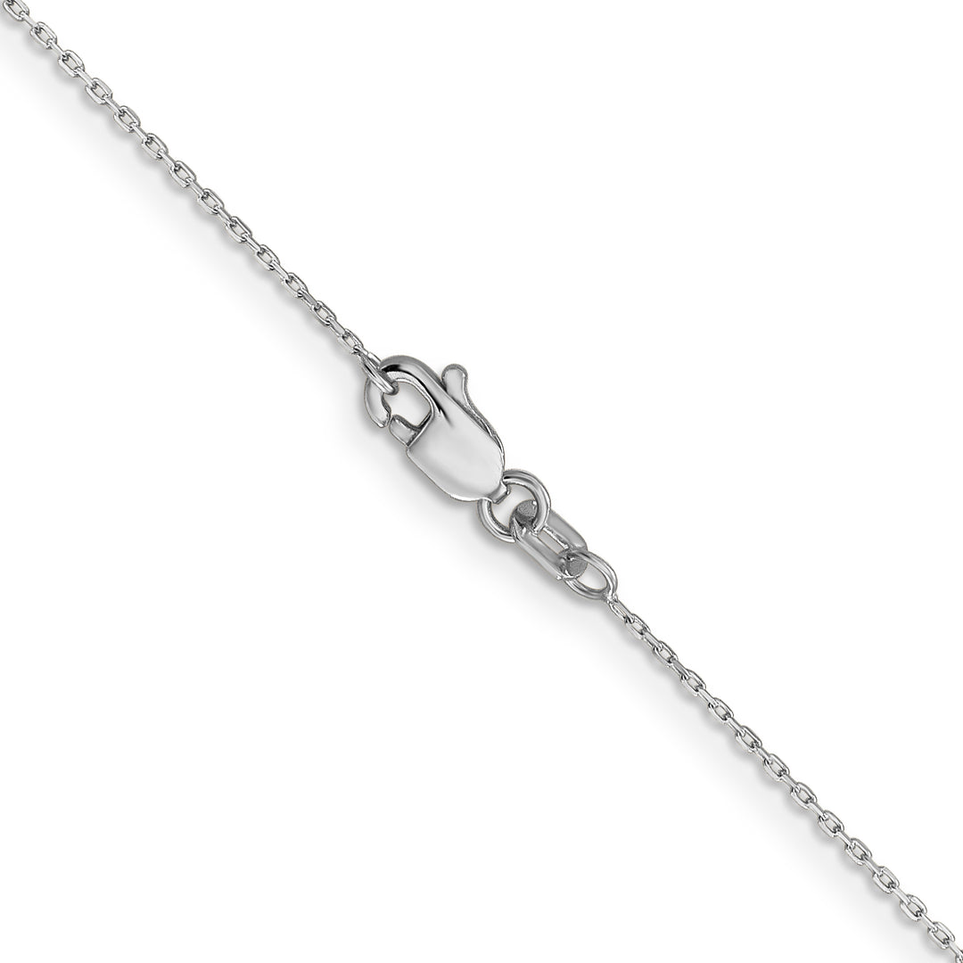14k White Gold .8mm D/C Cable with Lobster Clasp Chain