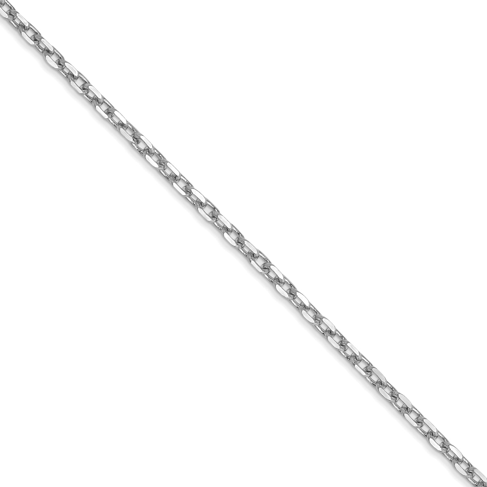 14k WG 1.8mm D/C Round Open Link Cable Chain (100 inch Spool)