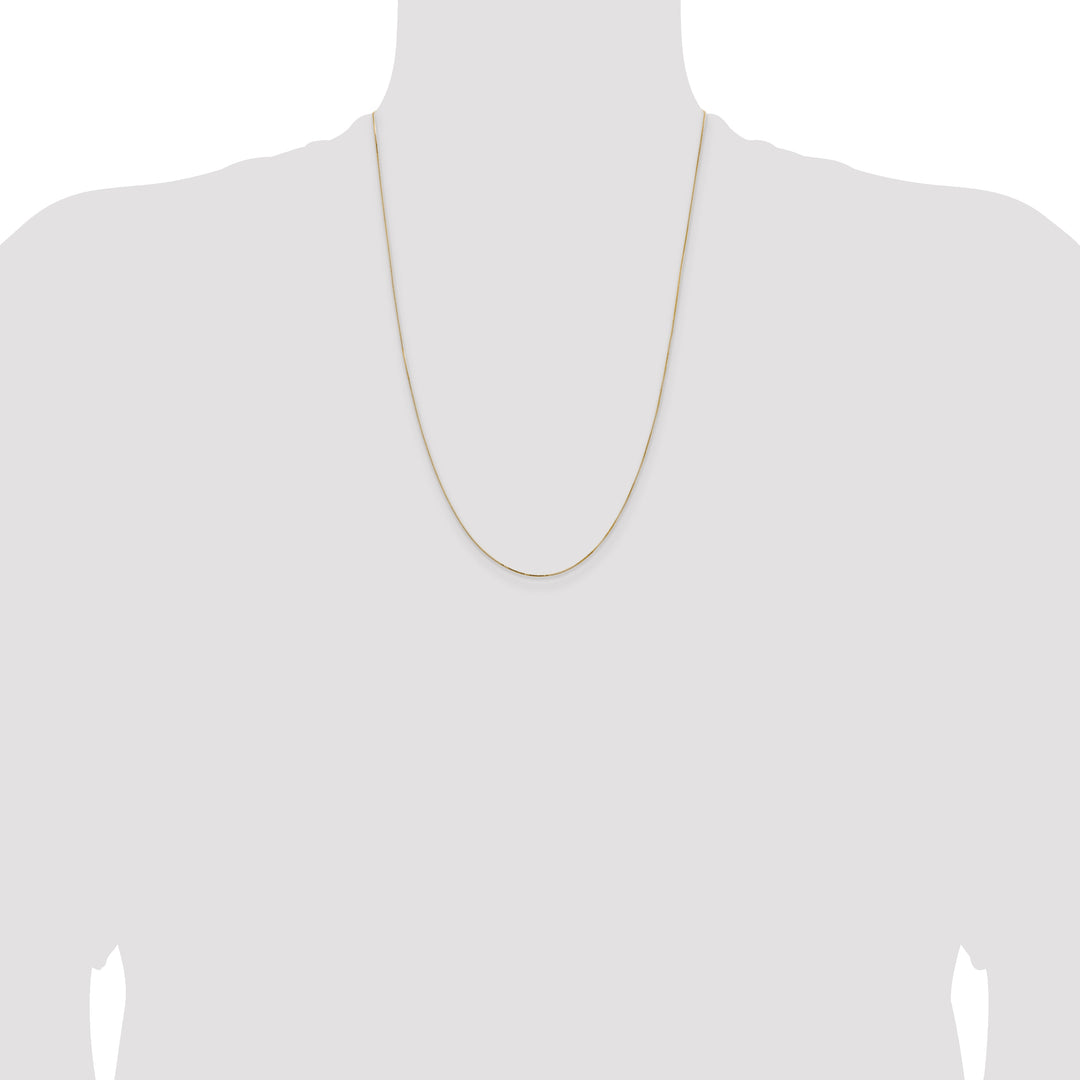 14k .5mm Box with Lobster Clasp Chain