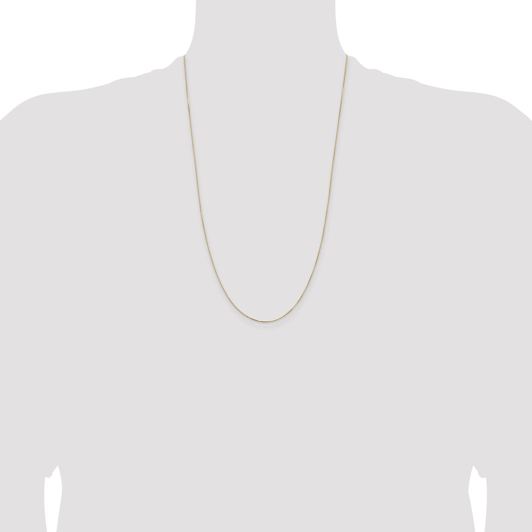 14k .5mm Box with Lobster Clasp Chain