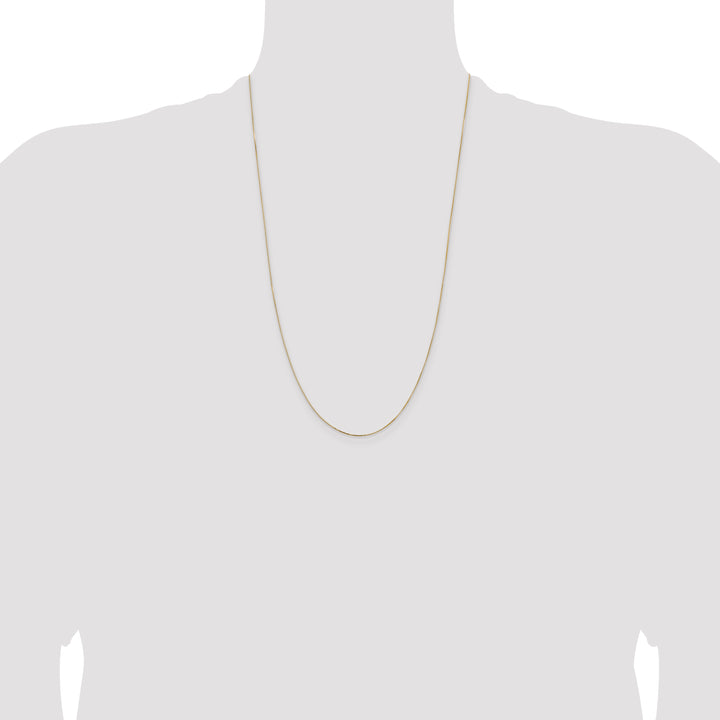 14k .5mm Box with Lobster Clasp Chain