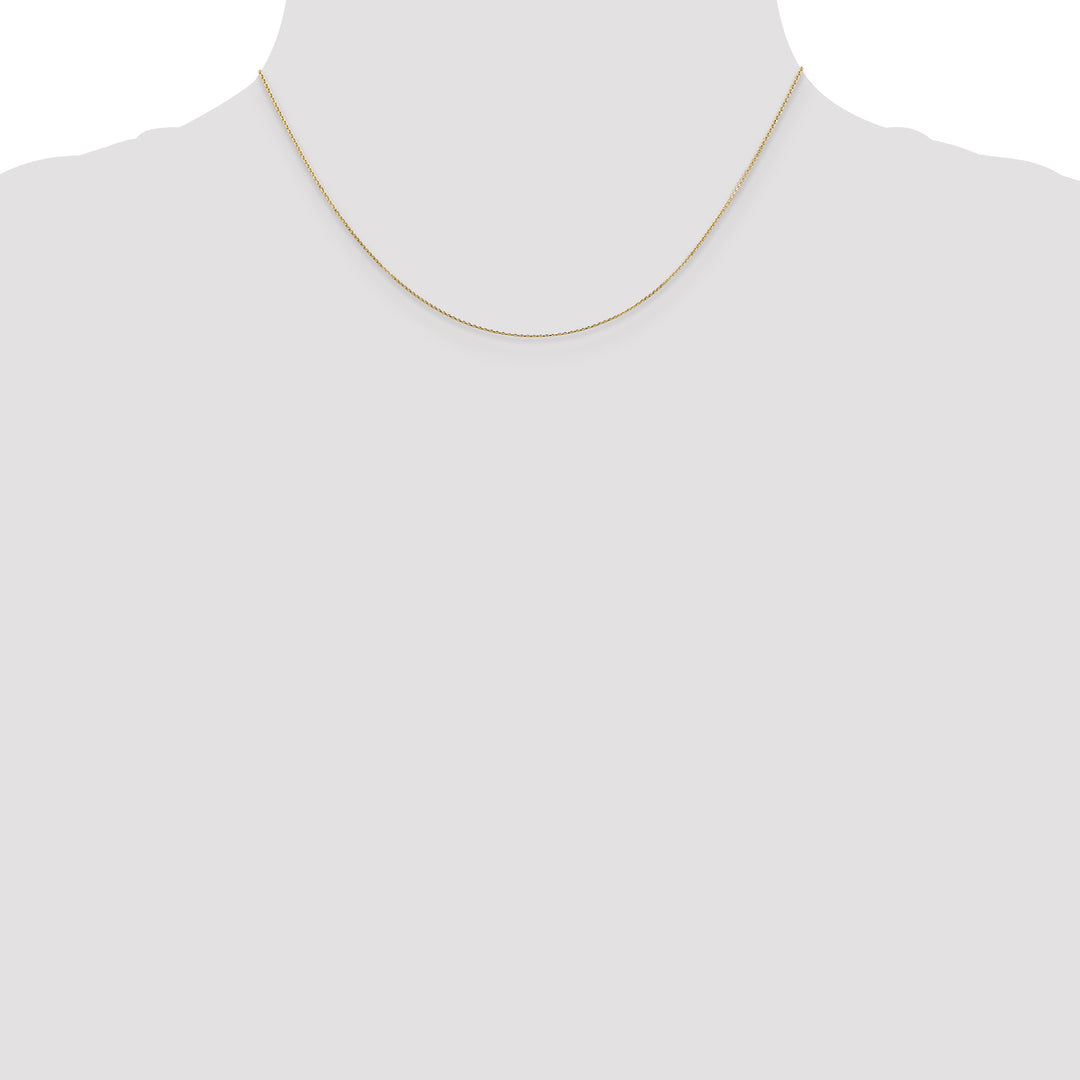 14k .8mm D/C Round Open Link Cable Chain
