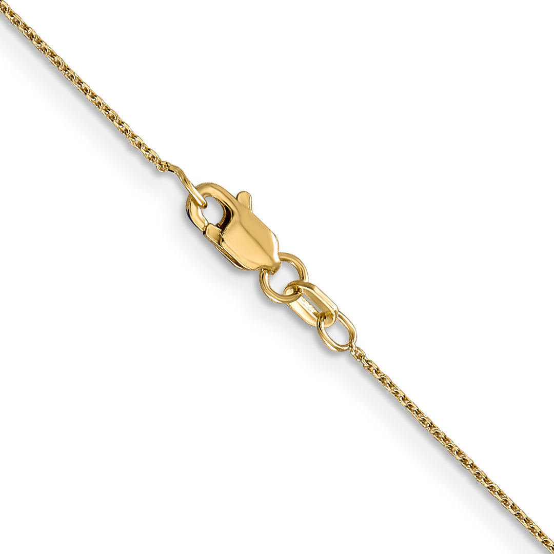 14k .8mm D/C Round Open Link Cable Chain