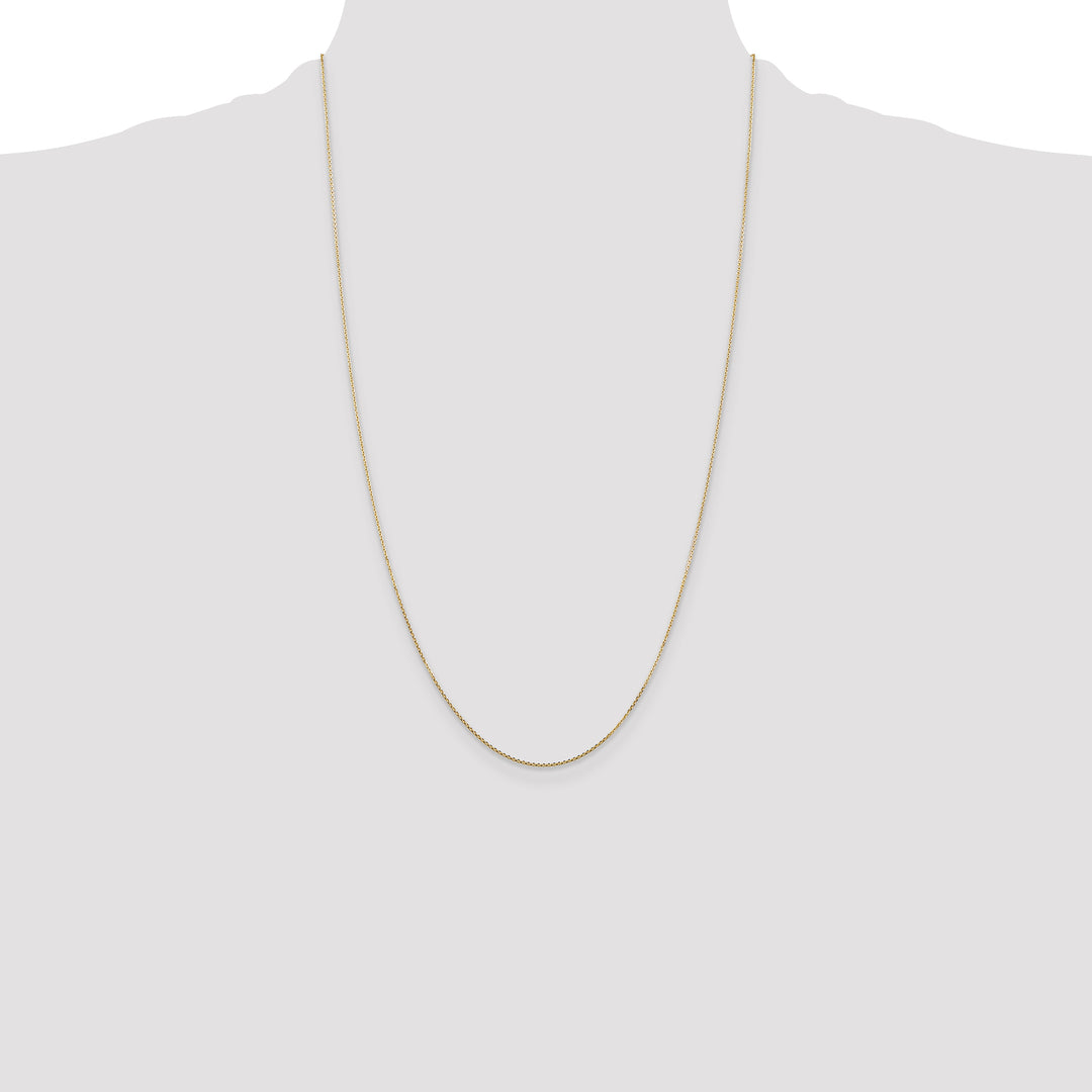 14k .8mm D/C Round Open Link Cable Chain