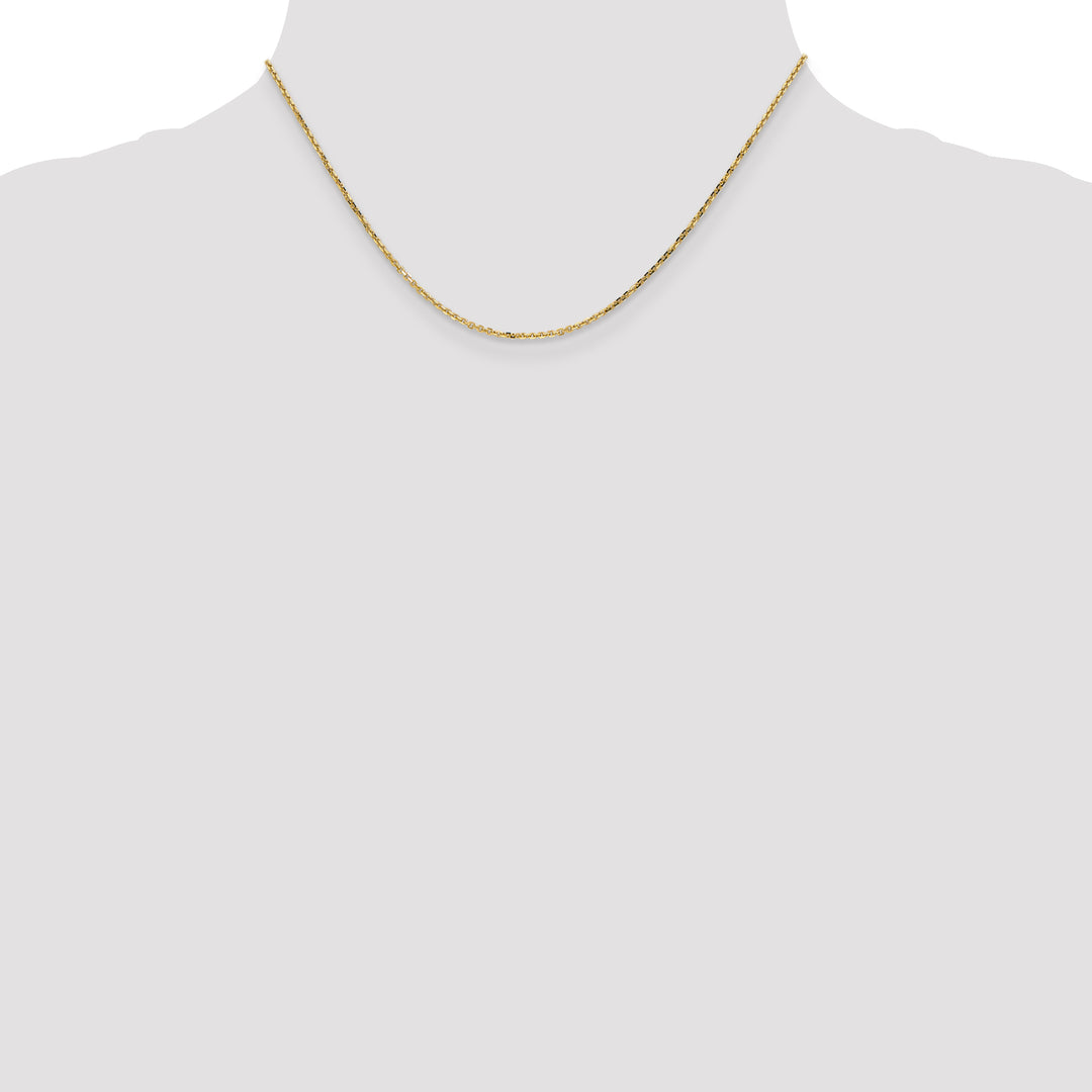 14k 1.4mm D/C Round Open Link Cable Chain