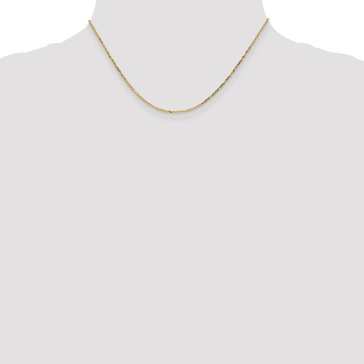 14k 1.4mm D/C Round Open Link Cable Chain