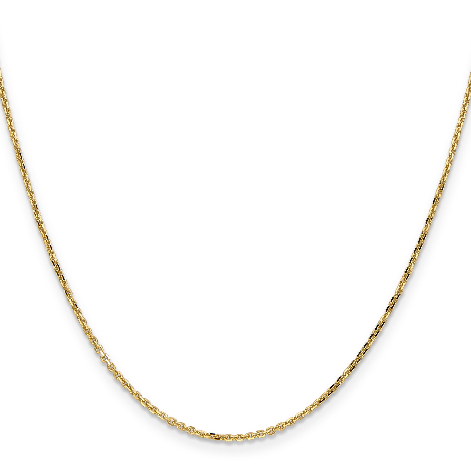 14k 1.4mm D/C Round Open Link Cable Chain