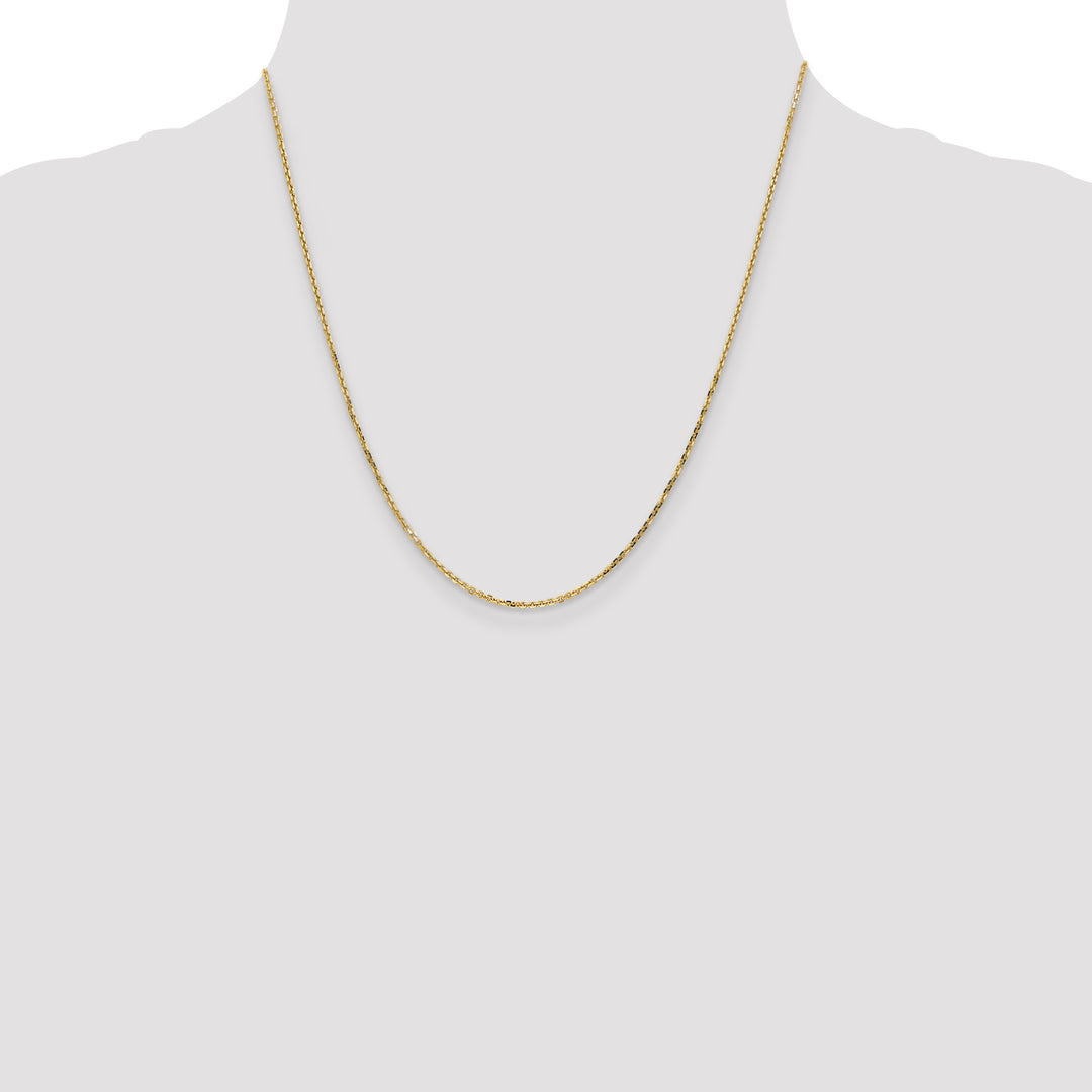 14k 1.4mm D/C Round Open Link Cable Chain