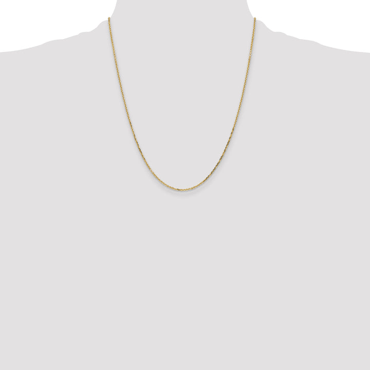 14k 1.4mm D/C Round Open Link Cable Chain