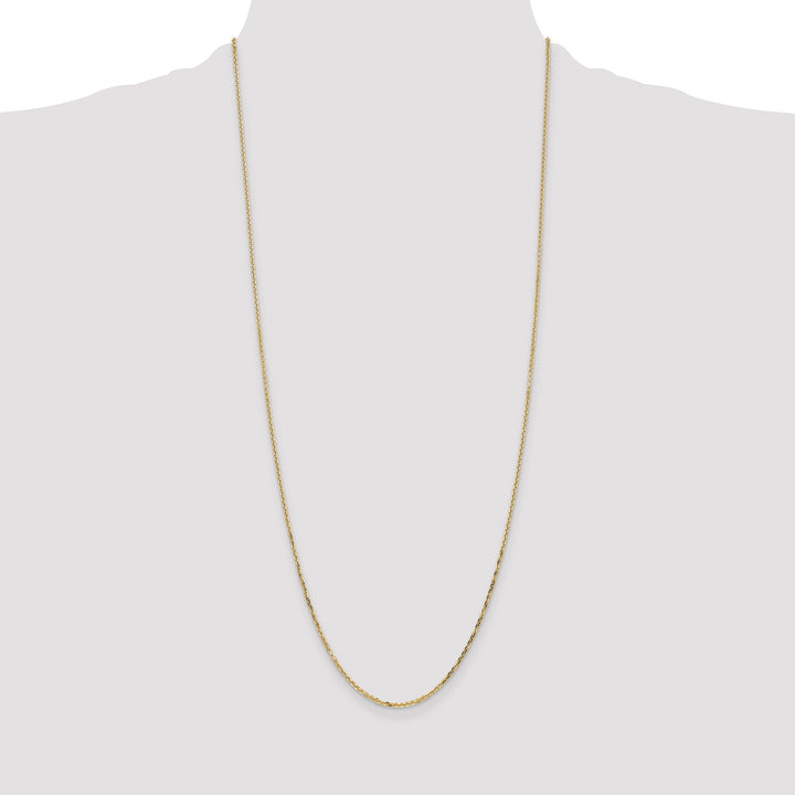 14k 1.4mm D/C Round Open Link Cable Chain