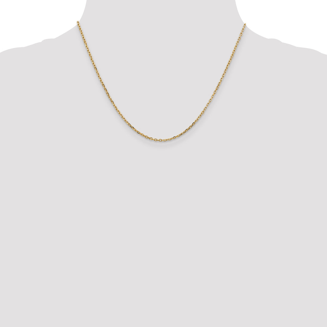 14k 1.8mm D/C Round Open Link Cable Chain