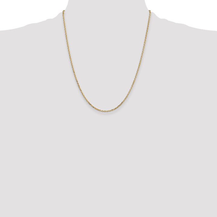 14k 1.8mm D/C Round Open Link Cable Chain