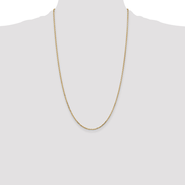 14k 1.8mm D/C Round Open Link Cable Chain