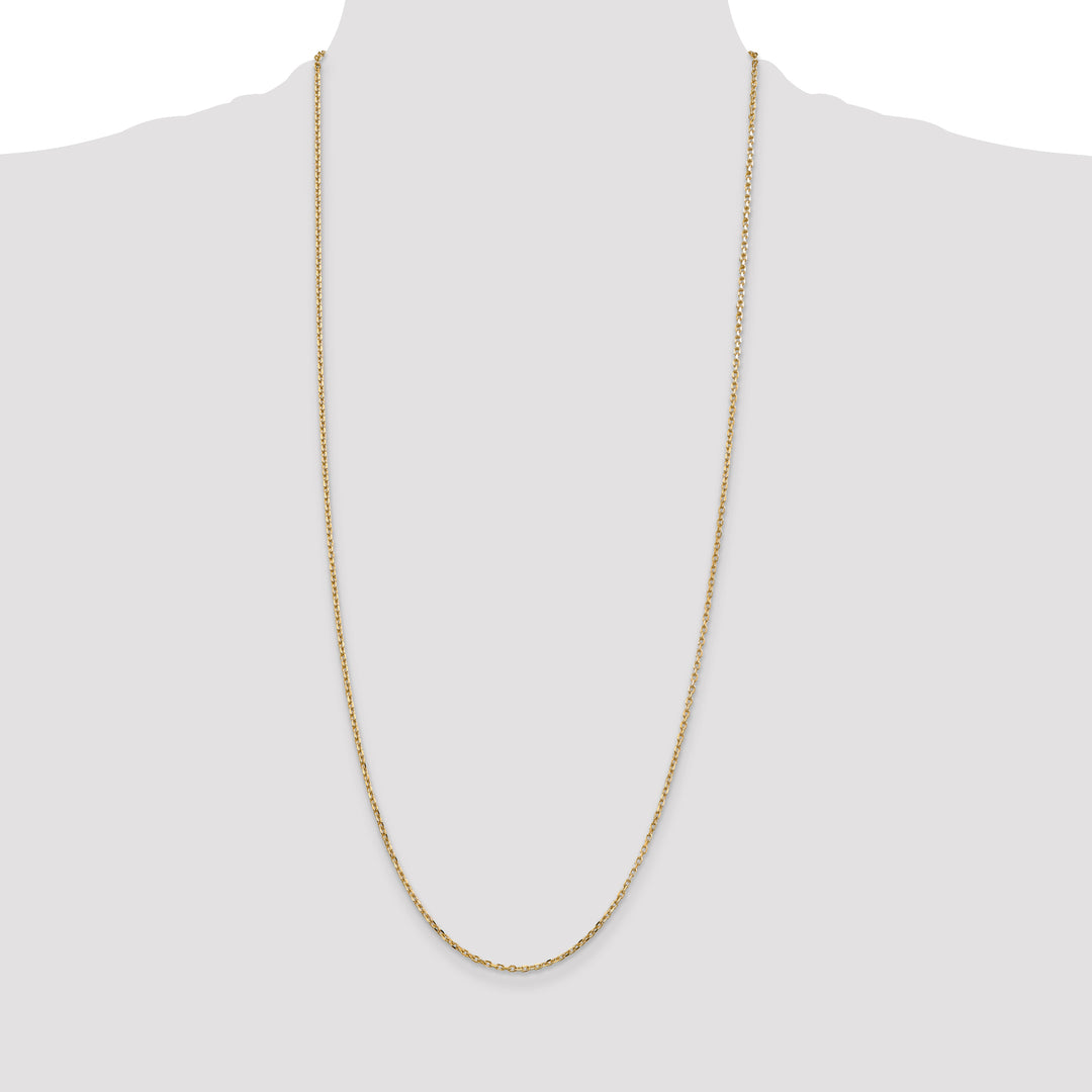 14k 1.8mm D/C Round Open Link Cable Chain