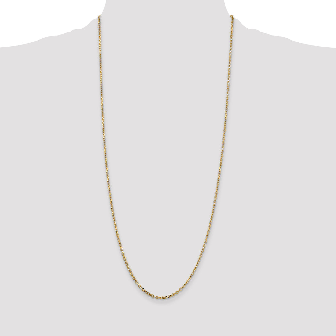 14k 2.2mm D/C Round Open Link Cable Chain