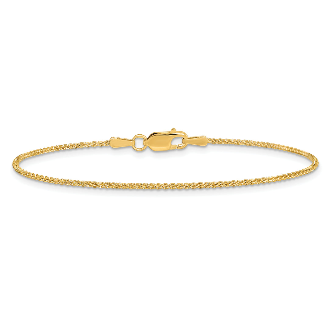 14k 1.25mm Spiga Chain Anklet