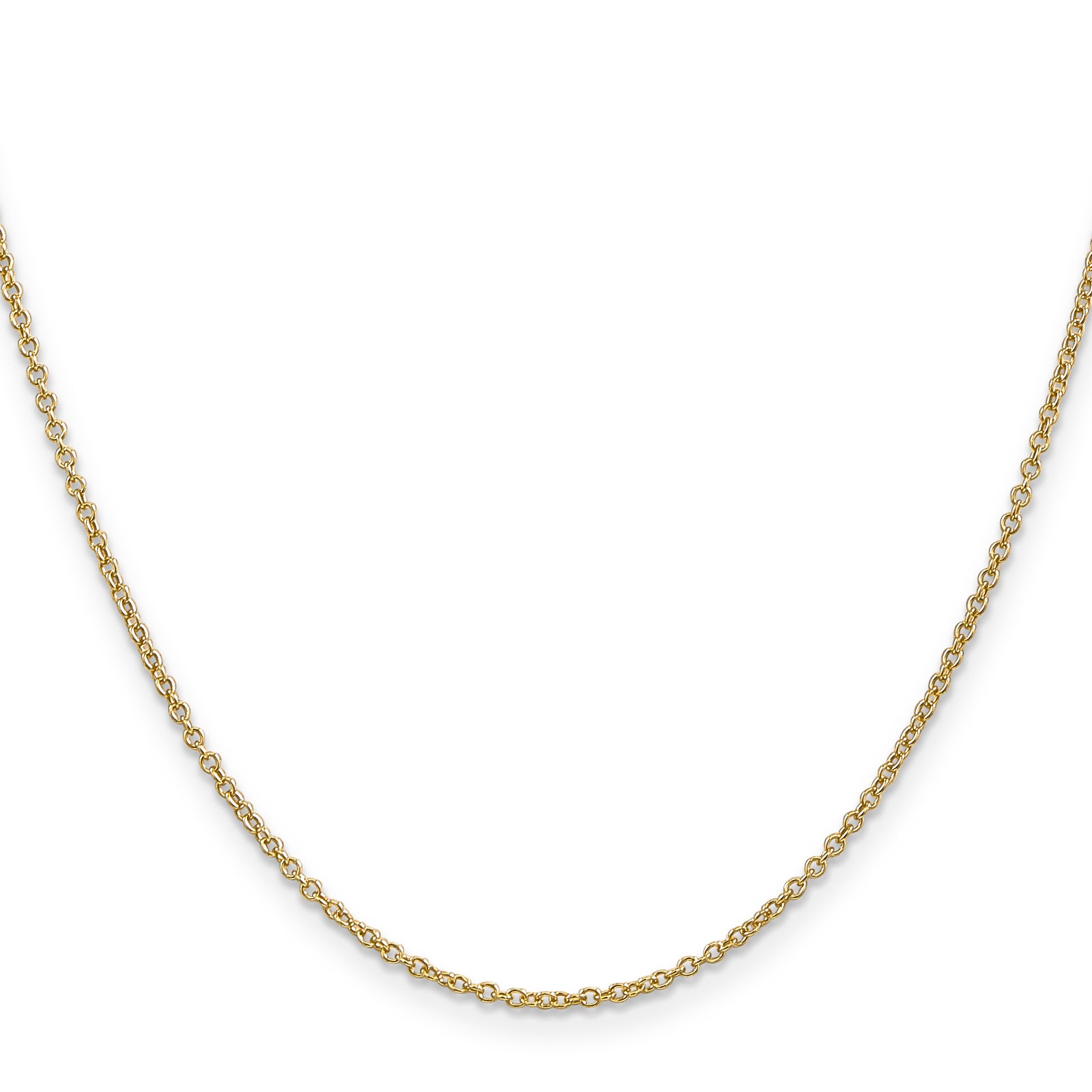 14k 1.4mm Round Open Wide Link Cable Chain