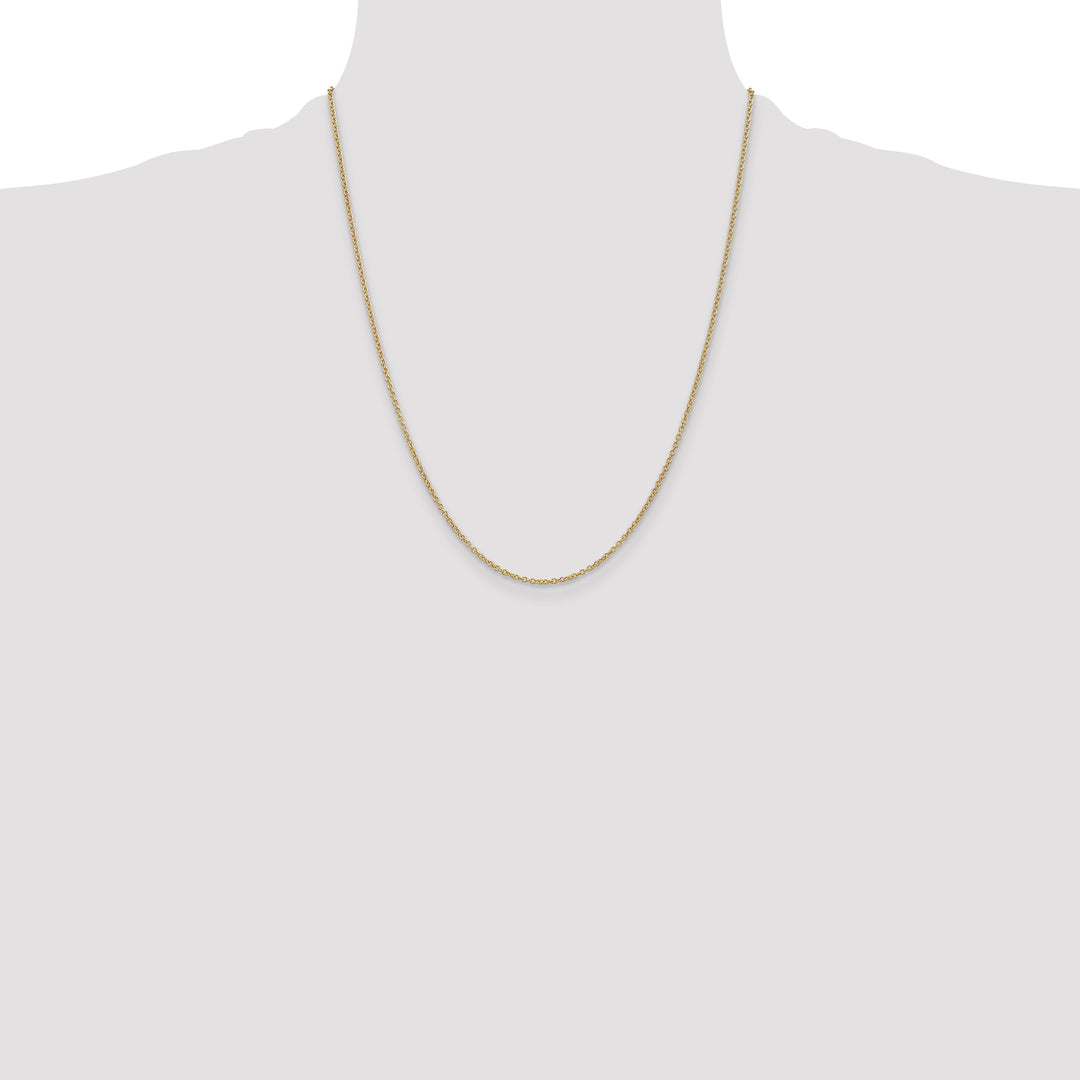 14k 1.4mm Round Open Wide Link Cable Chain