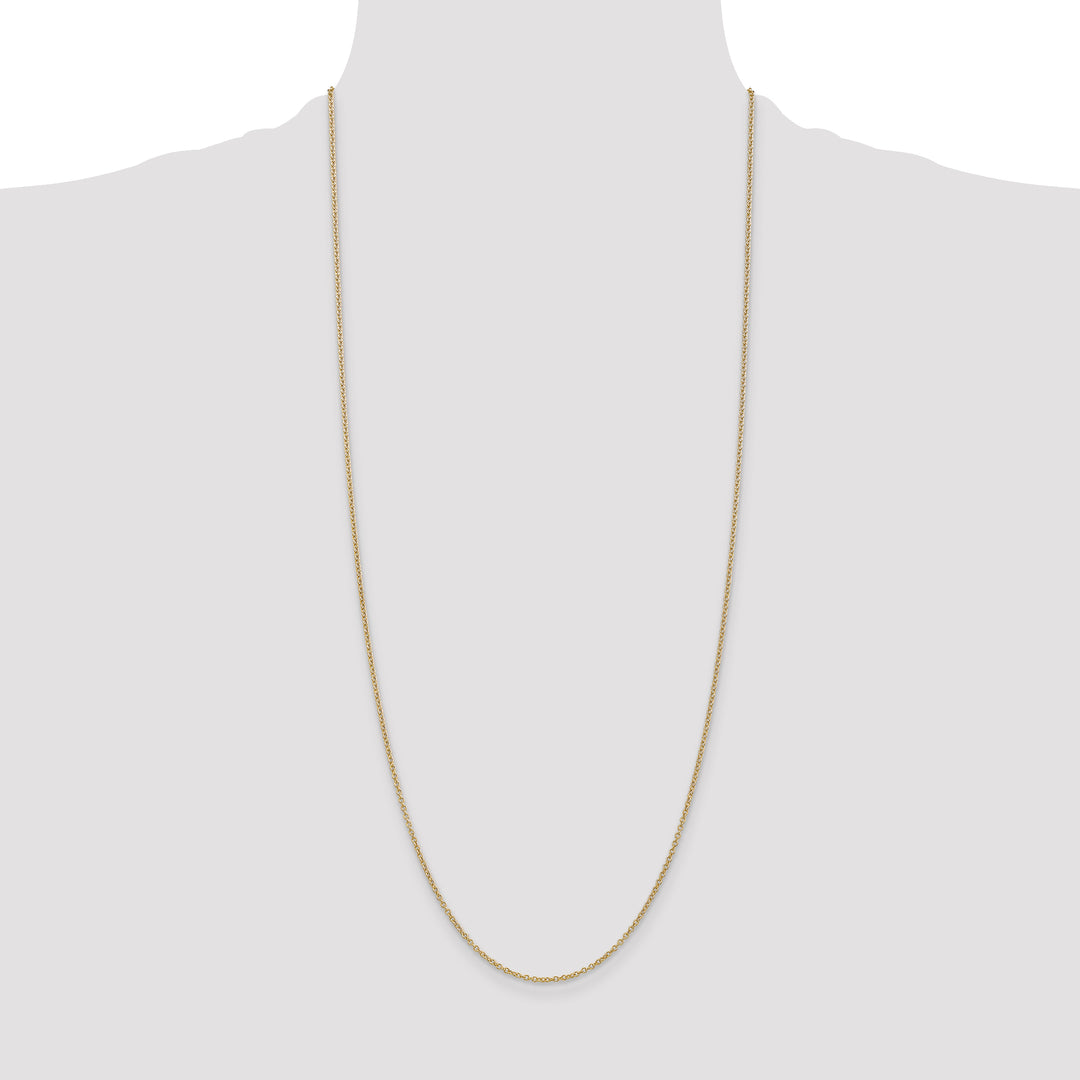 14k 1.4mm Round Open Wide Link Cable Chain