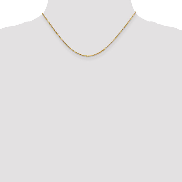 14k 1.6mm Round Open Link Cable Chain
