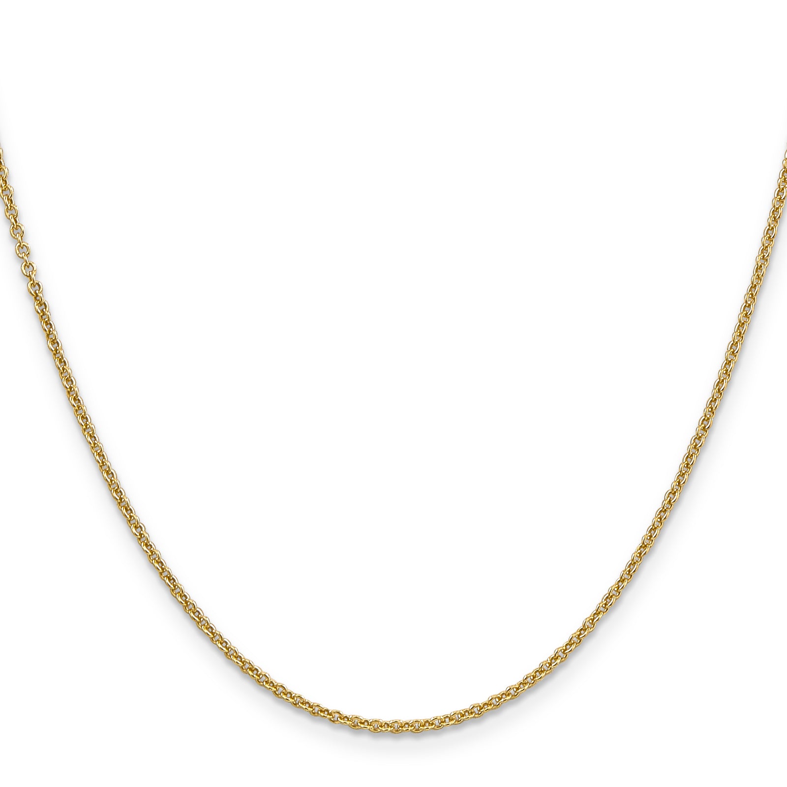 14k 1.6mm Round Open Link Cable Chain