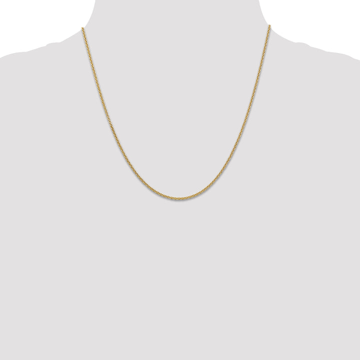 14k 1.6mm Round Open Link Cable Chain