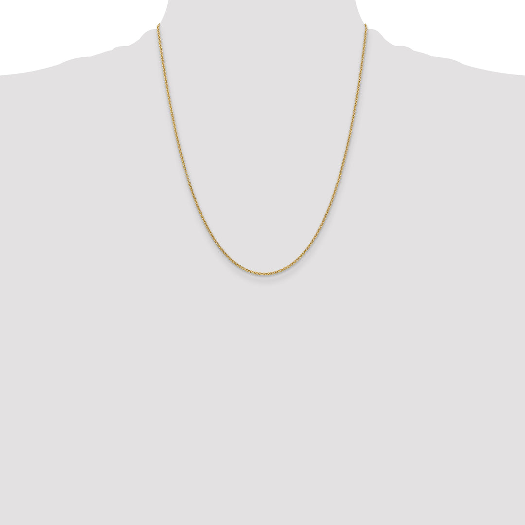 14k 1.6mm Round Open Link Cable Chain