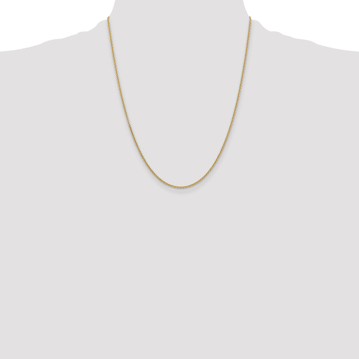 14k 1.6mm Round Open Link Cable Chain