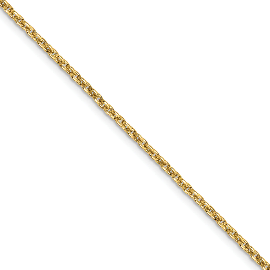 14k 2mm Round Open Link Cable Chain (100 inch Spool)