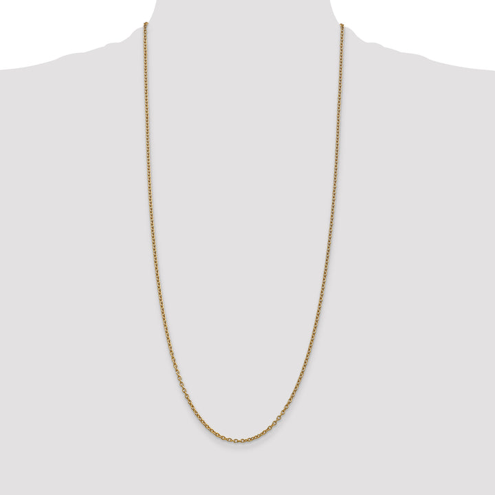 14k 2.4mm Round Open Link Cable Chain