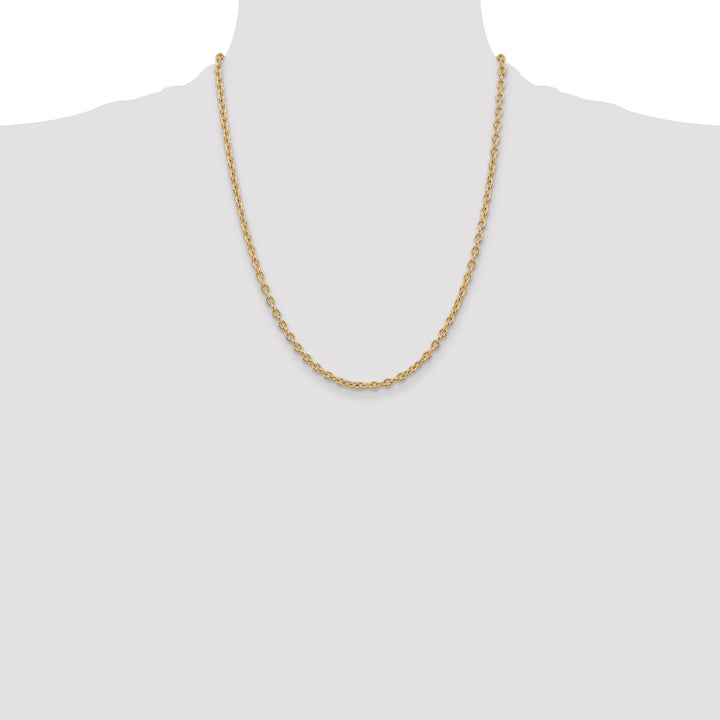 14k 3.2mm Round Open Link Cable Chain