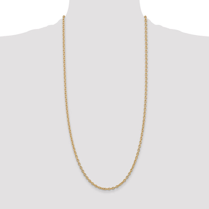 14k 3.2mm Round Open Link Cable Chain