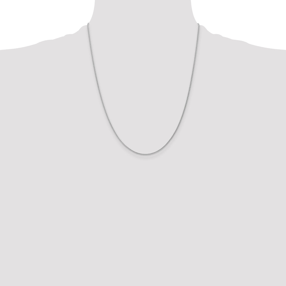 14k White Gold 1.2mm Parisian Wheat Chain