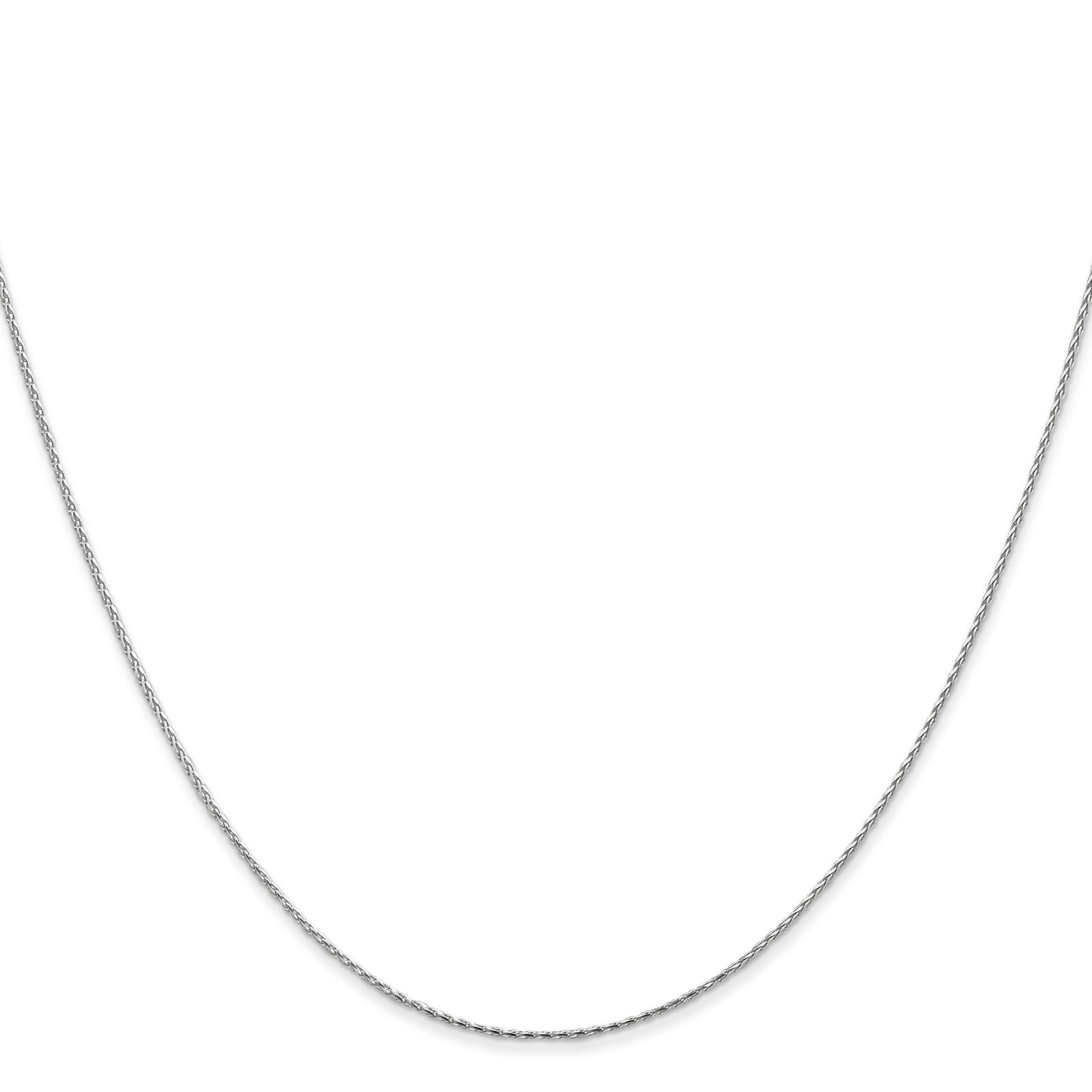 14k White Gold .8mm D/C Parisian Wheat Chain