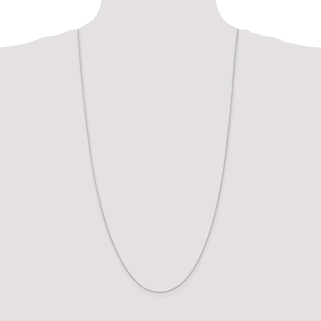 14k White Gold .8mm D/C Parisian Wheat Chain