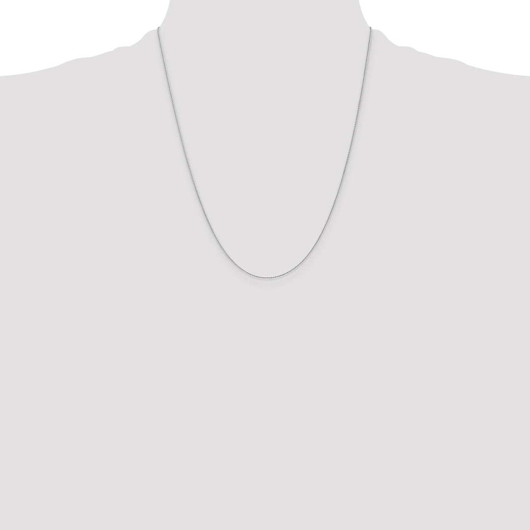 14k White Gold .8mm D/C Parisian Wheat Chain