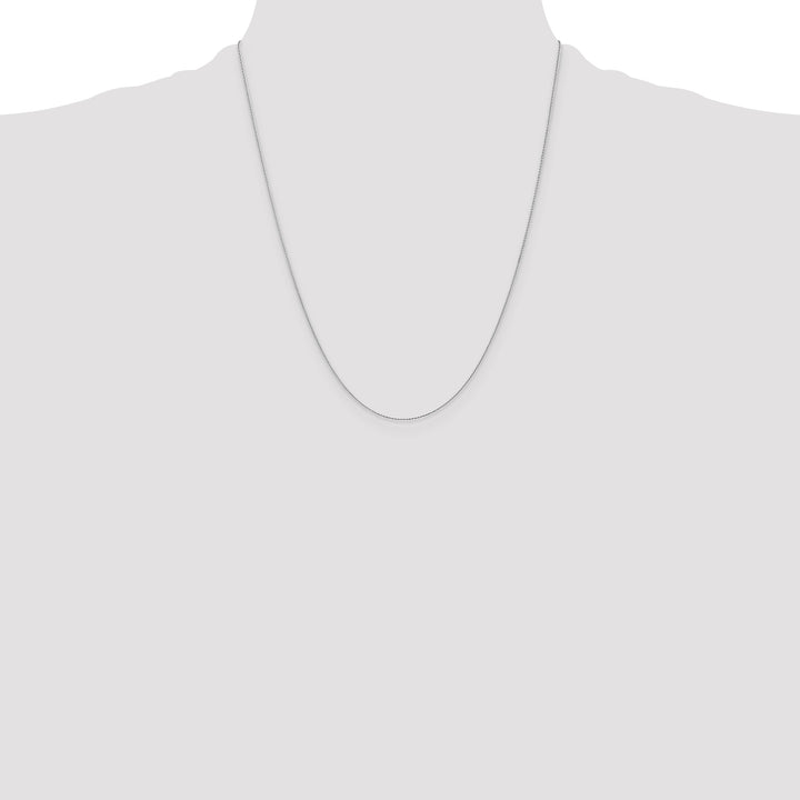 14k White Gold .8mm D/C Parisian Wheat Chain
