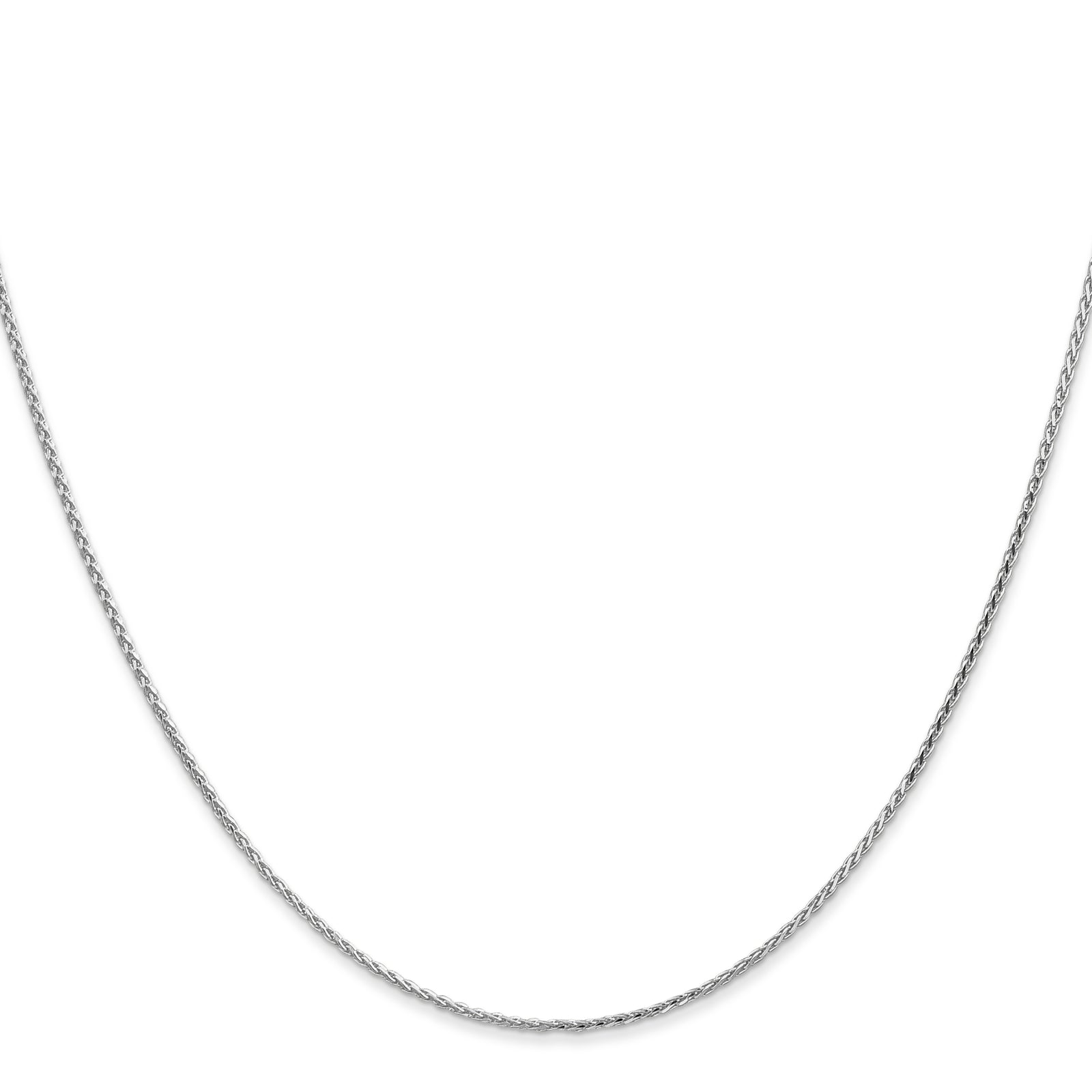 14k White Gold 1mm D/C Parisian Wheat Chain