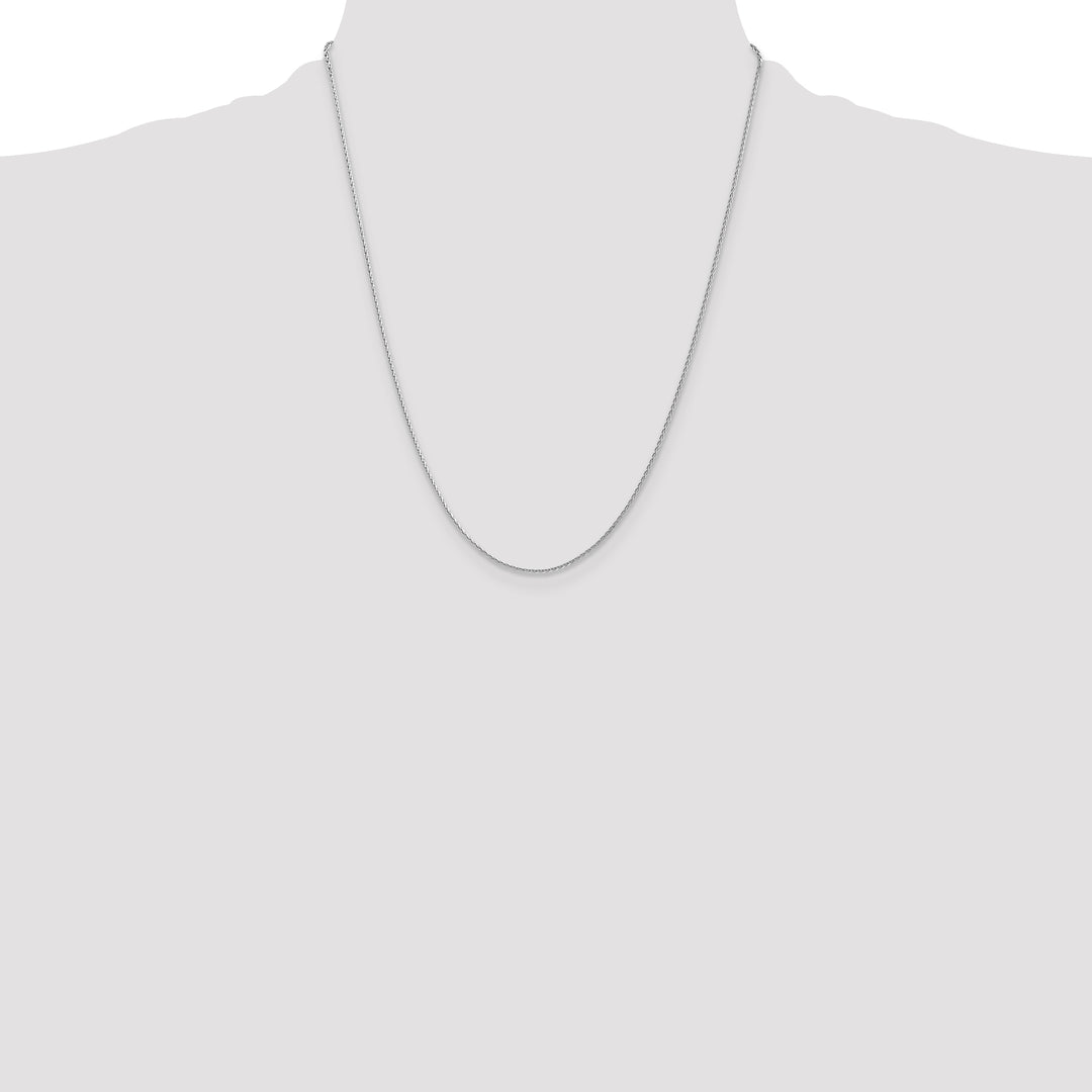 14k White Gold 1.4mm D/C Parisian Wheat Chain