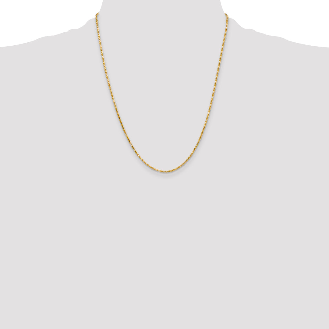 14K 1.6mm D/C Parisian Wheat Chain