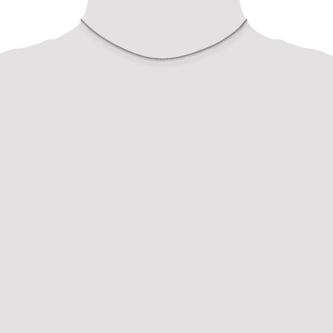 14k White Gold 1.25mm Spiga Chain