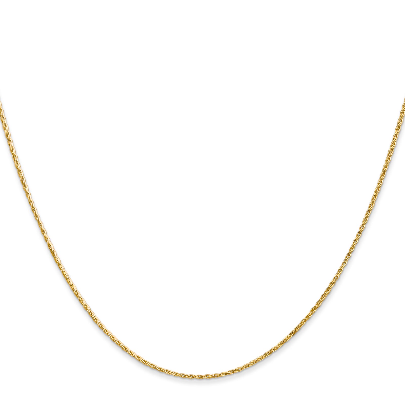 14K 1mm Round Parisian Wheat Chain