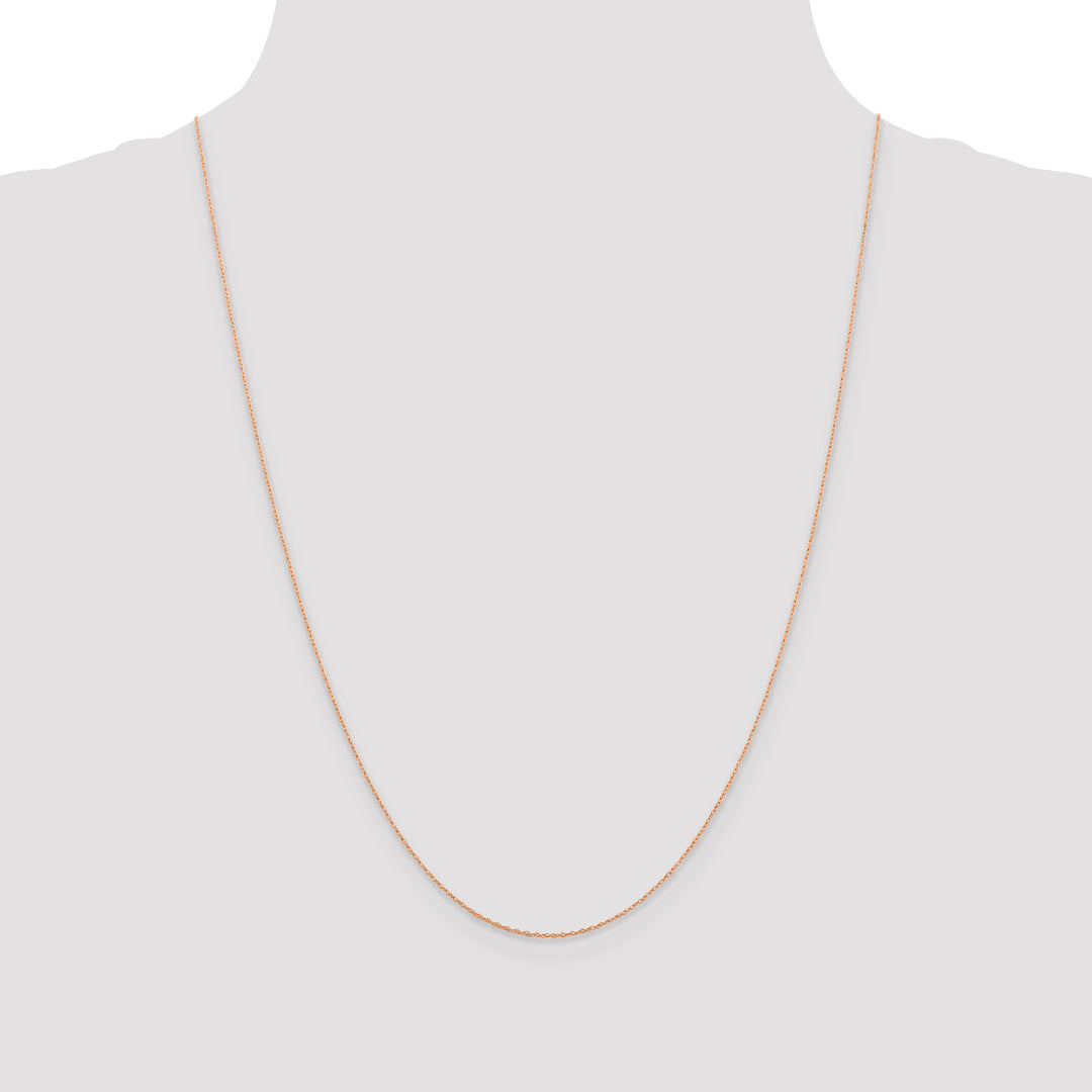 14k Rose Gold .5mm Baby Rope Chain