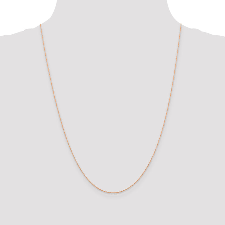 14k Rose Gold .5mm Baby Rope Chain