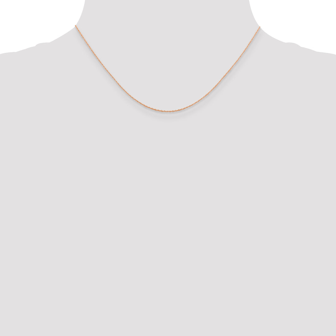 14k Rose Gold .5mm Baby Rope Chain