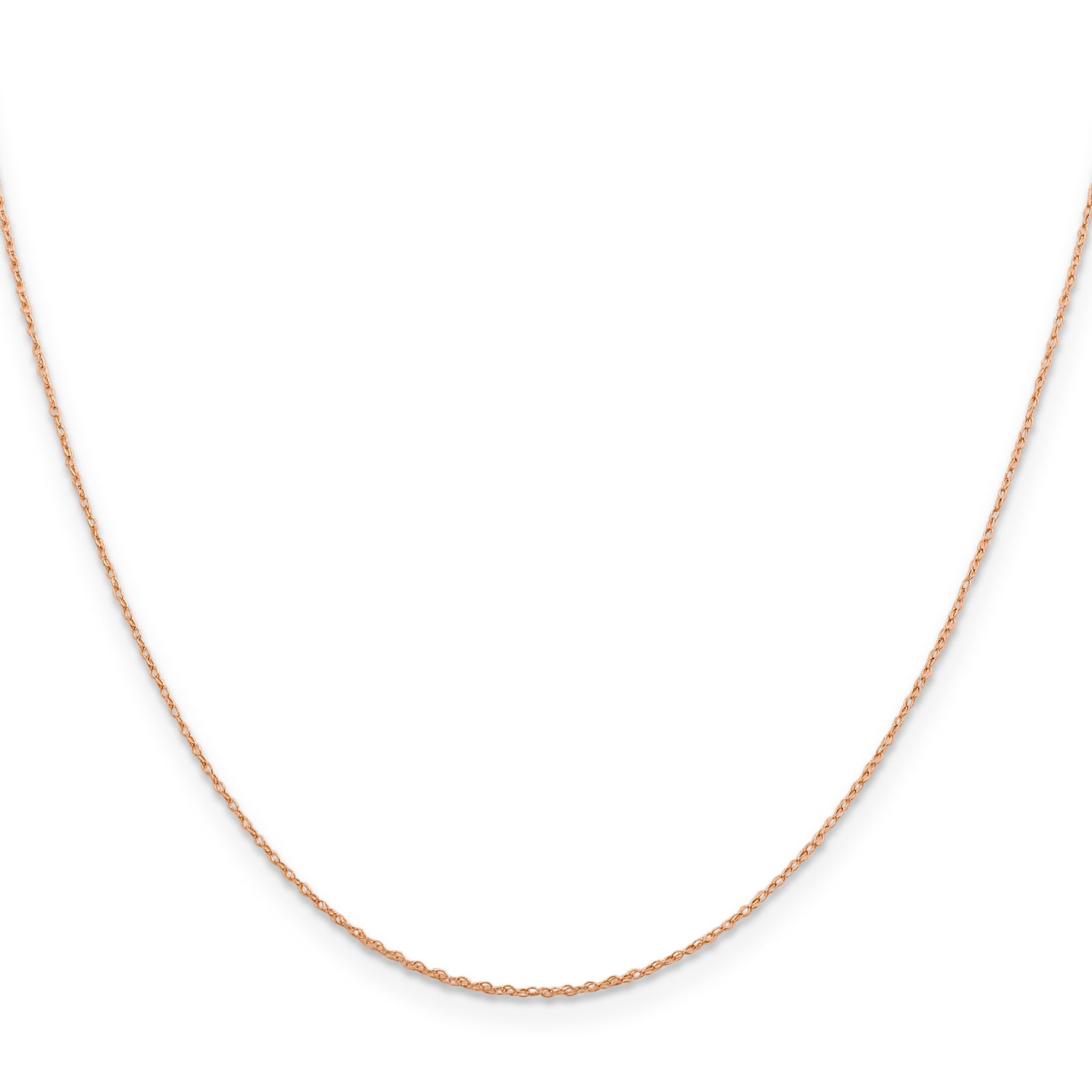 14k Rose Gold .5mm Baby Rope Chain