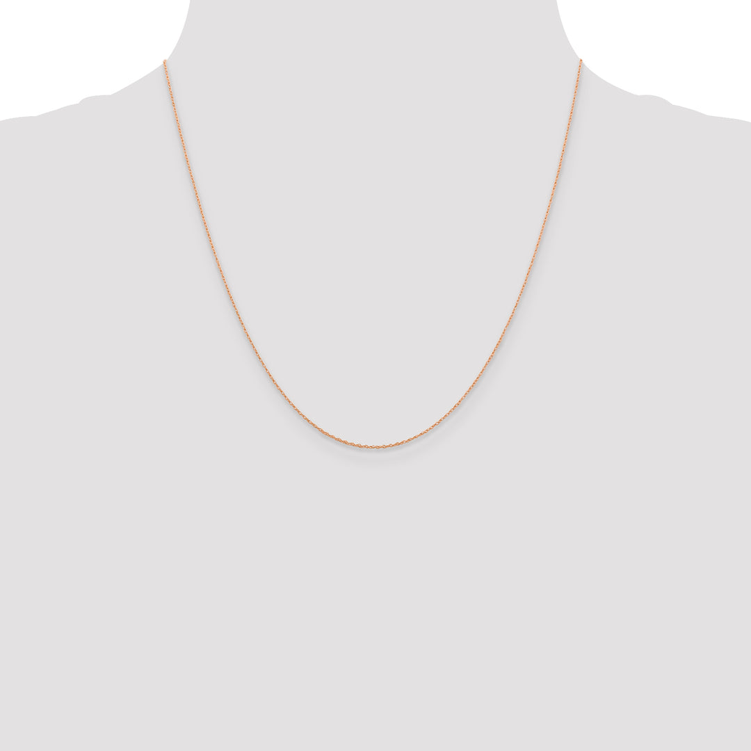 14k Rose Gold .5mm Baby Rope Chain